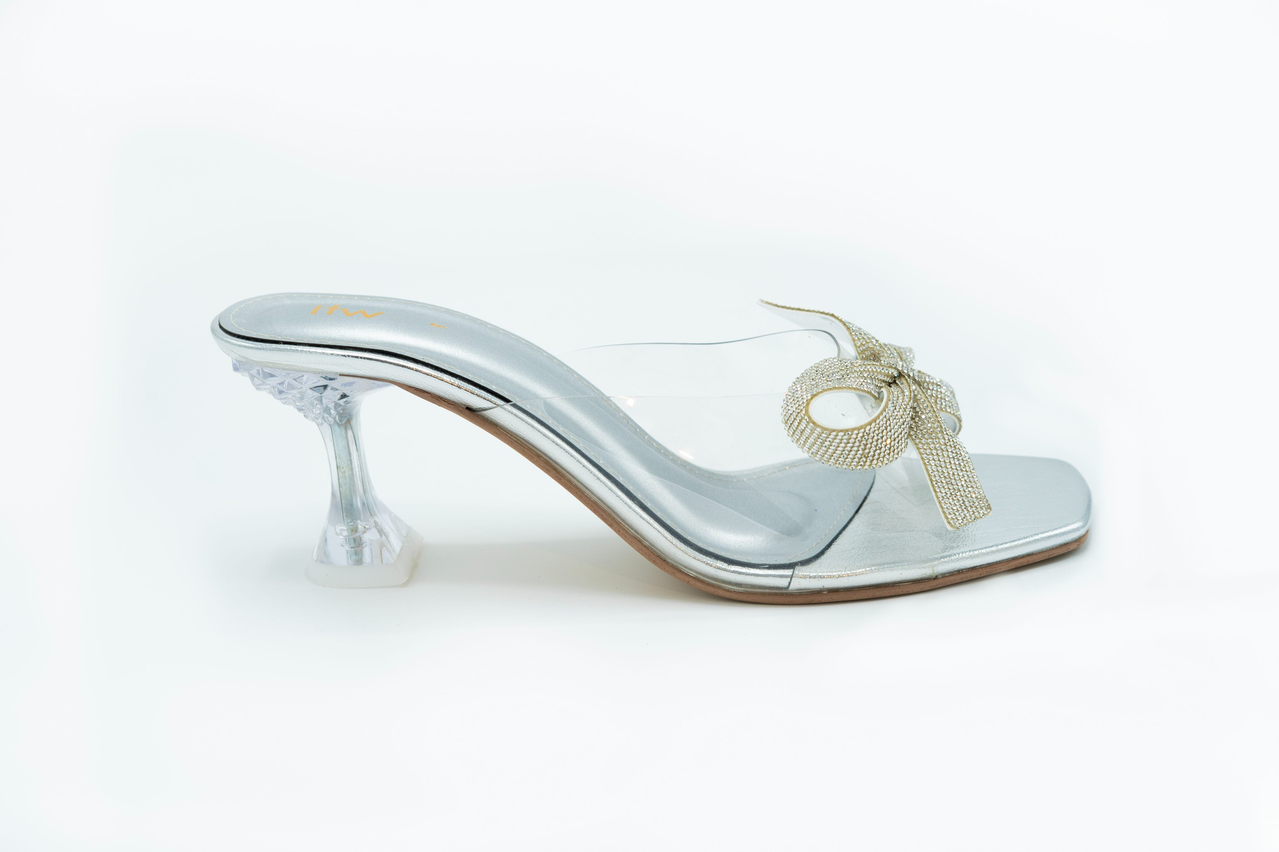 Aurelia Silver Bow Heels
