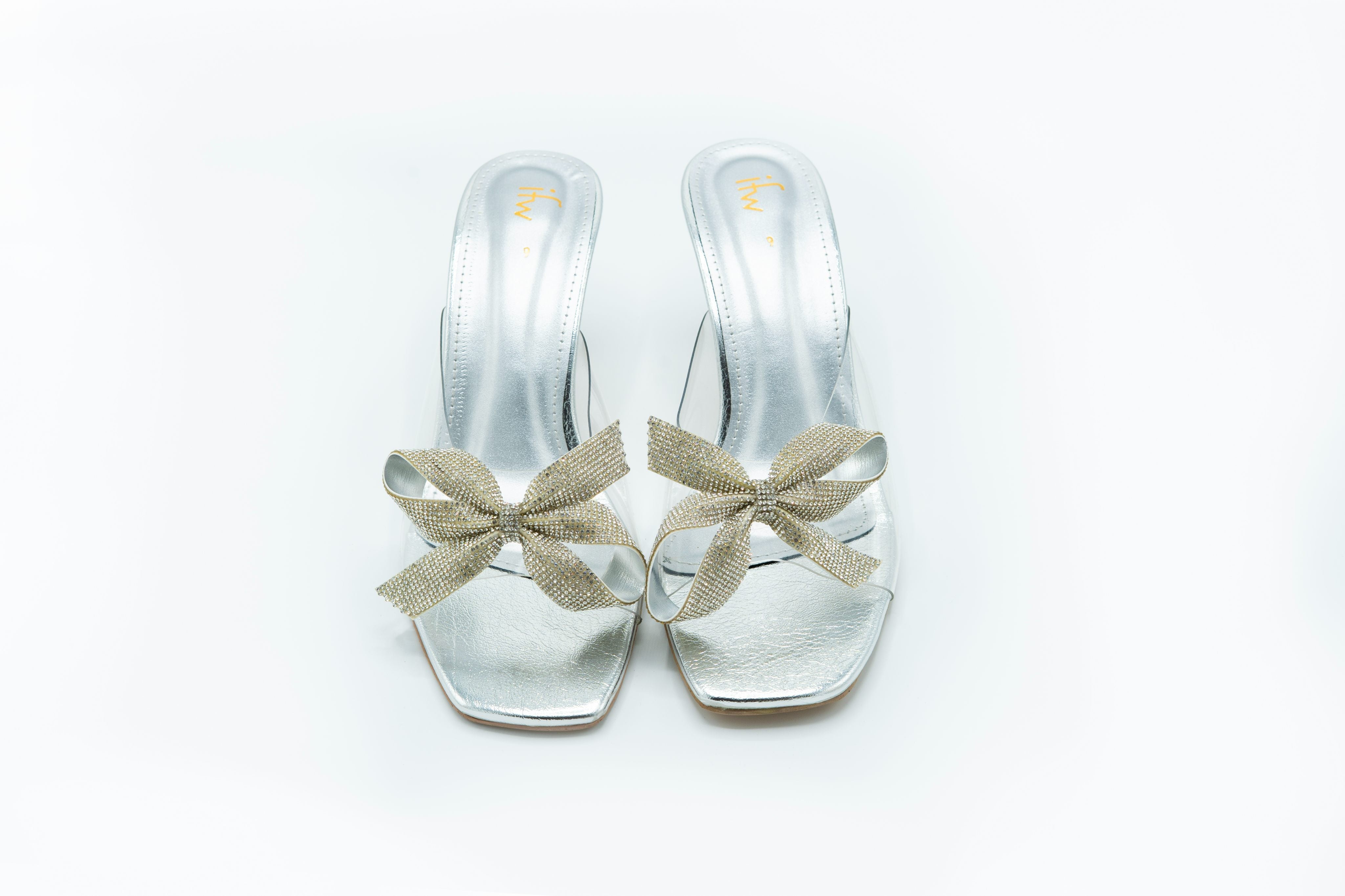 Aurelia Silver Bow Heels