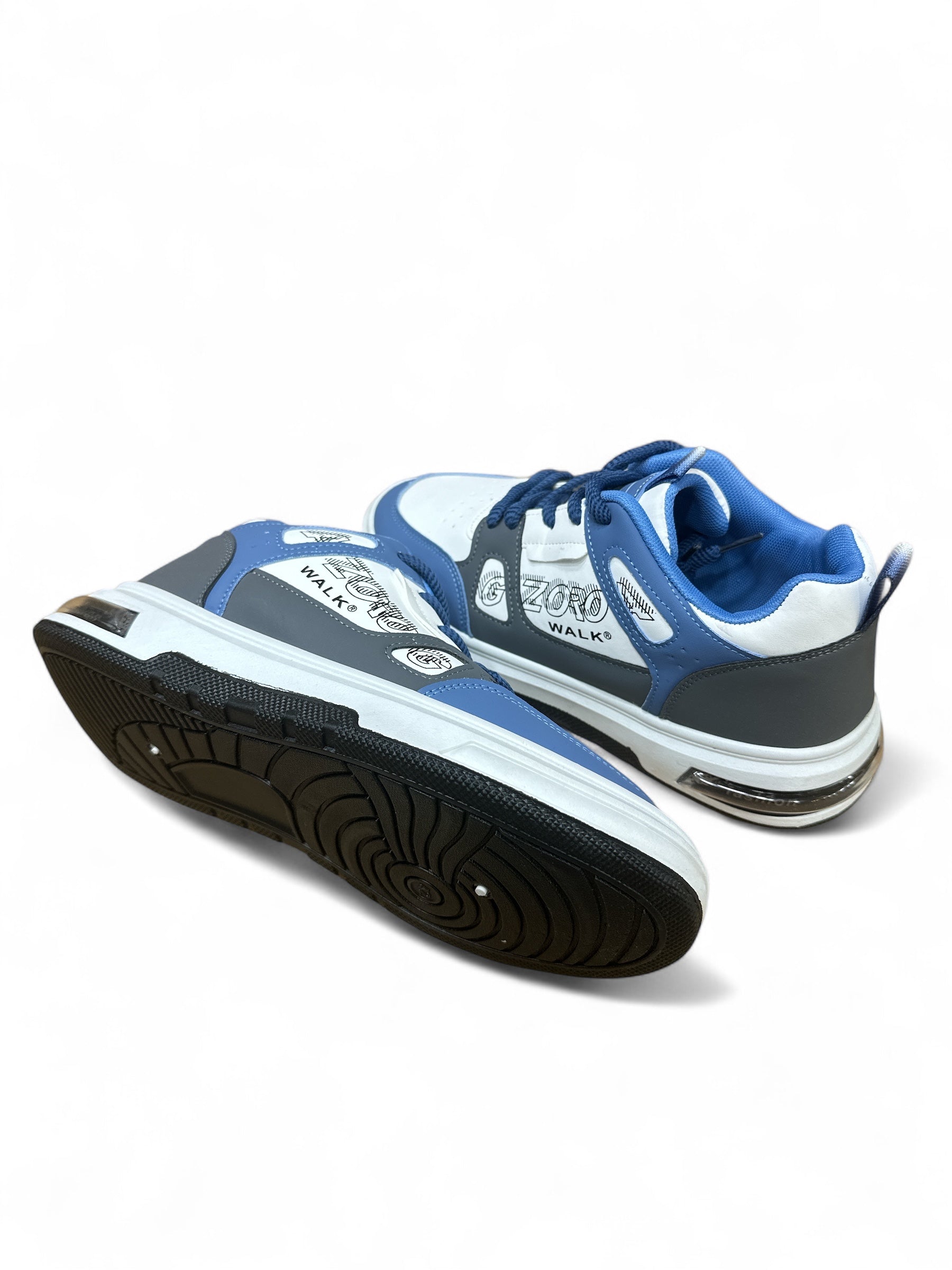 MEN imported sneakers 7293 white blue